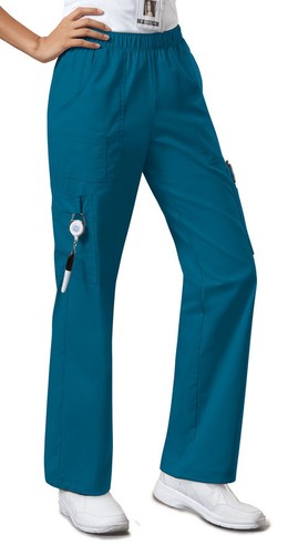Scrubs Cherokee Workwear Mid Rise Cargo Pant 4005 CARW Caribbean Free Shipping - Picture 3 of 3