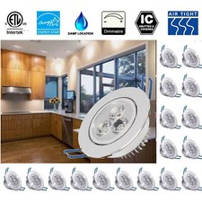 3-5W Dimmable LED Recessed Ceiling Downlight Lamp Spotlight with Driver 85-285V