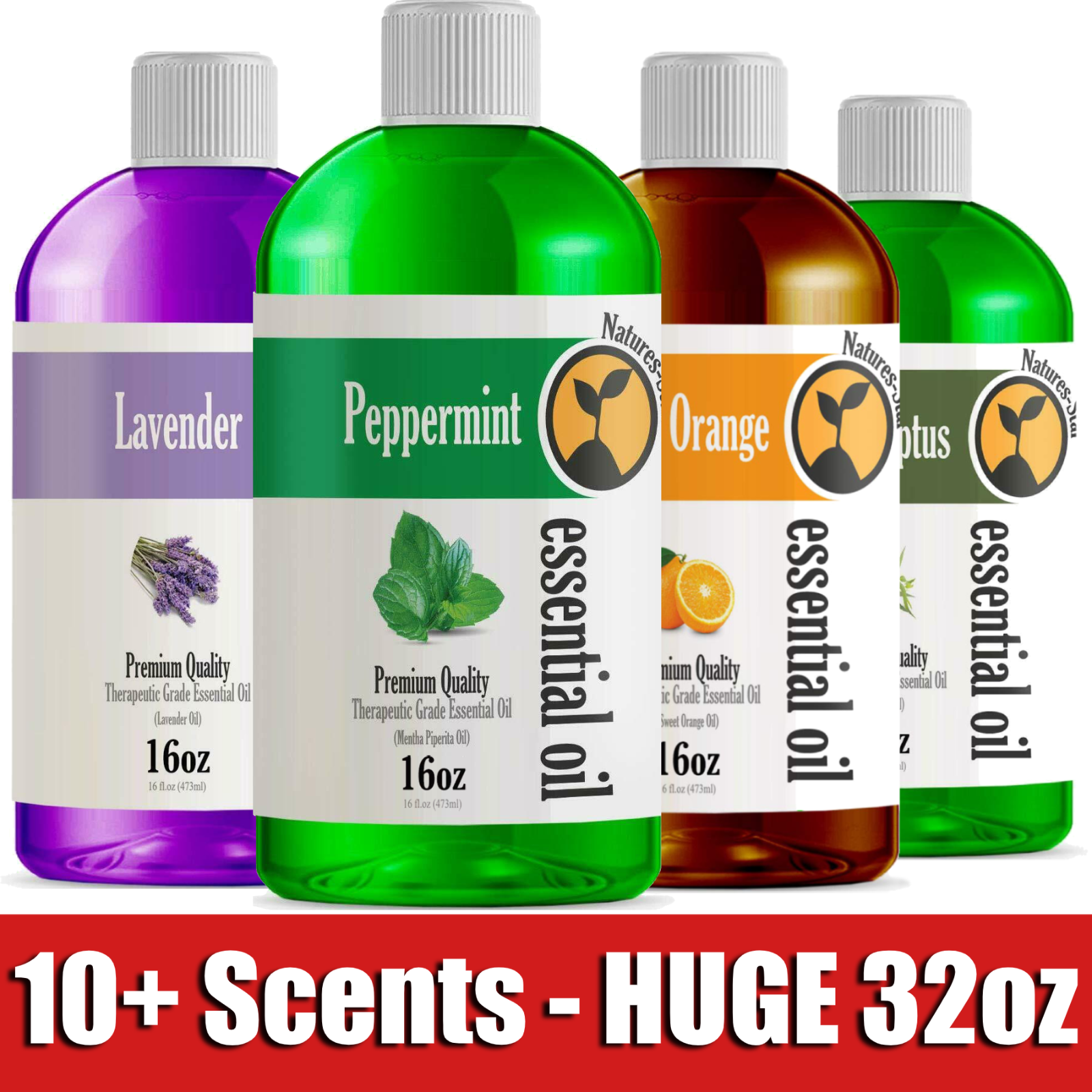 Peppermint Essential Oil (16 Ounce Bottle) Therapeutic Grade 16oz