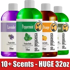 Peppermint Lavender Orange Tea Tree Essential Oil - Therapeutic - 16oz - 2 PACK