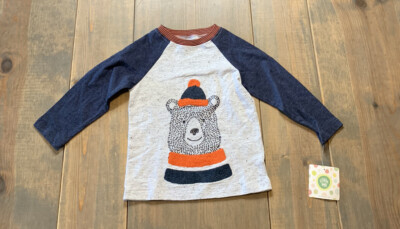 NWT Little Me Baby Boy's Long Sleeve Pajama Shirt Winter Bear Print Size: 24 mon