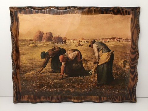Decoupage Art The Gleaners Vintage Hecho a Mano Mujeres Campesinas Trabajando en Campos - Imagen 9 de 12