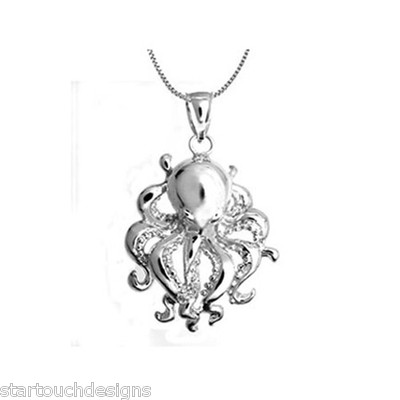 New .925 Sterling Silver Octopus 