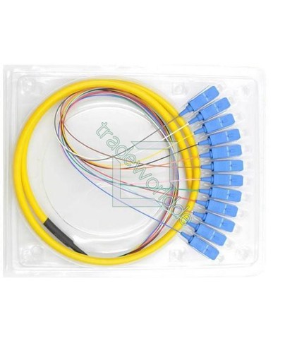 10PC Fiber Optic Bundle Pigtail SC Single Mode Fiber Optical SM 9/125 12 core