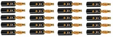 20x Audio Speaker Wire Cable Screw Banana Plug Connector Gold Contact Black