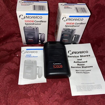 NIB Vintage 90s Norelco 105DB Cordless Razor Shaver Compact Dual Head ...