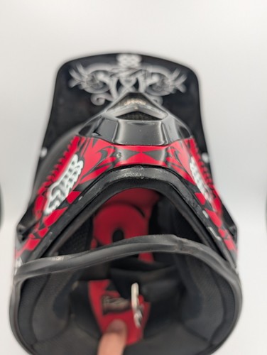 Fox Racing V2 Pilot, Black Red Dirt Bike Helmet Size M( 57-58) CM - Picture 9 of 9
