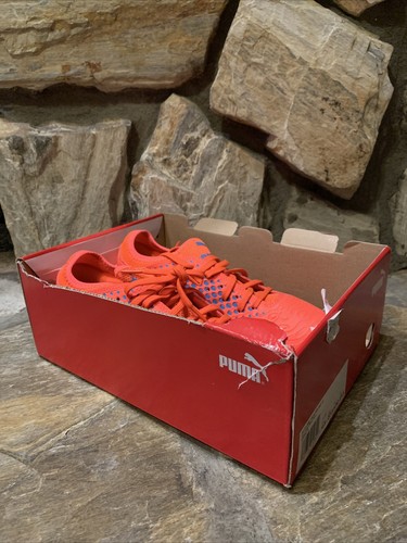 AWESOME Puma Future US 5.5 FG/AG Red Blast/Bleu Azur Soccer Cleats MPN#10555401