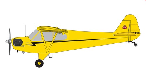 Gemini Jets General Aviation Piper J-3 Cub N6393H 1:72 Maßstab GGPIP014 Modell - Bild 3 von 8