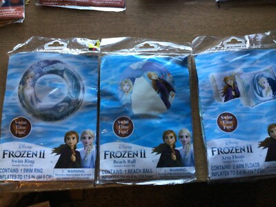 Anna Inflatable Frozen 2 Anna Elsa Olaf Inflatable Beach Ball, Arm Floats and Swim Ring ...