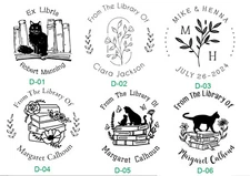 Custom Hand Held Book Embosser-From The Library of Custom Open Book,Cat Embosser