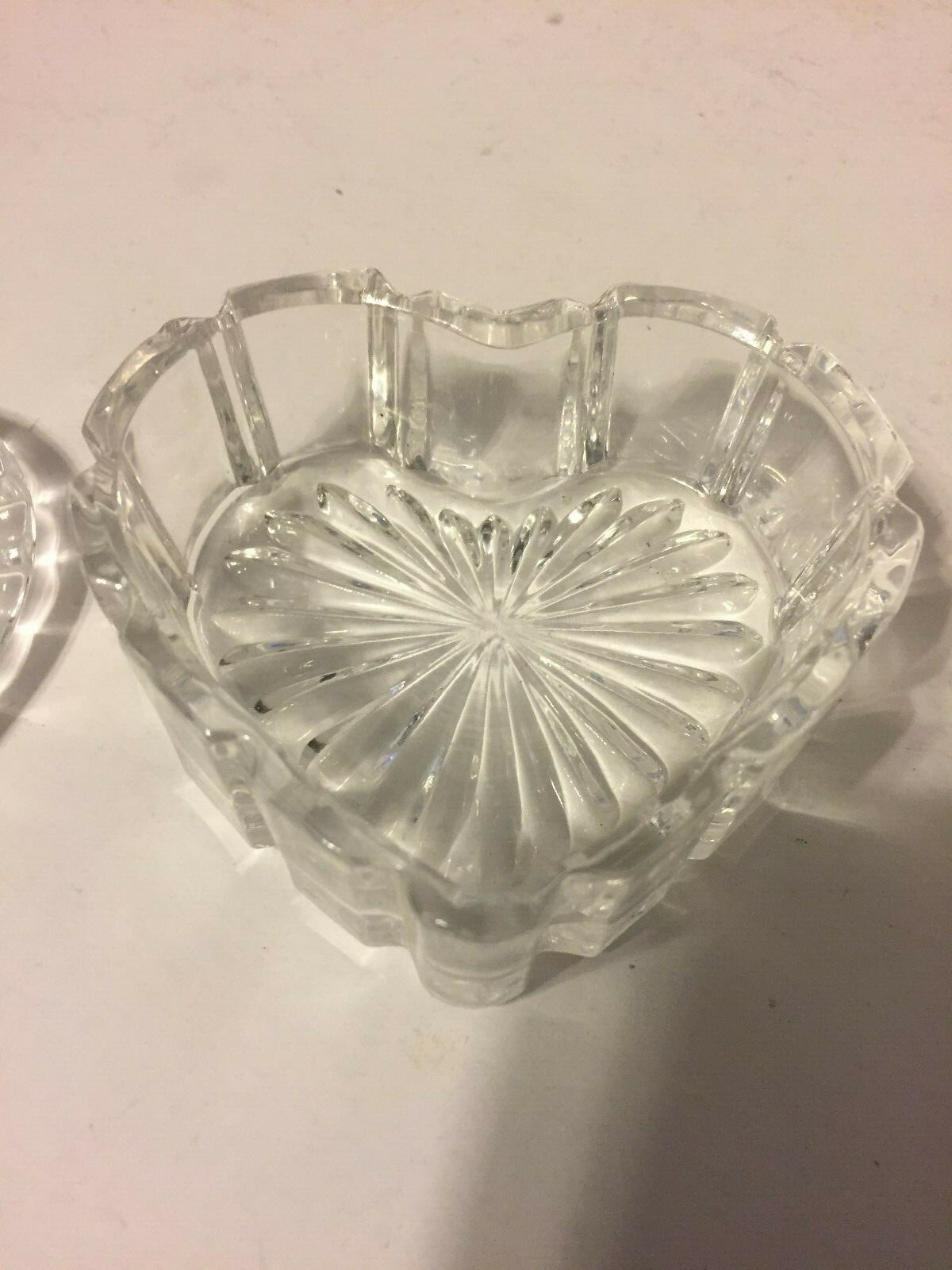 Zajecar Hand Cut Lead Crystal Made in Yugoslavia Heart Shape Trinket Box eBay