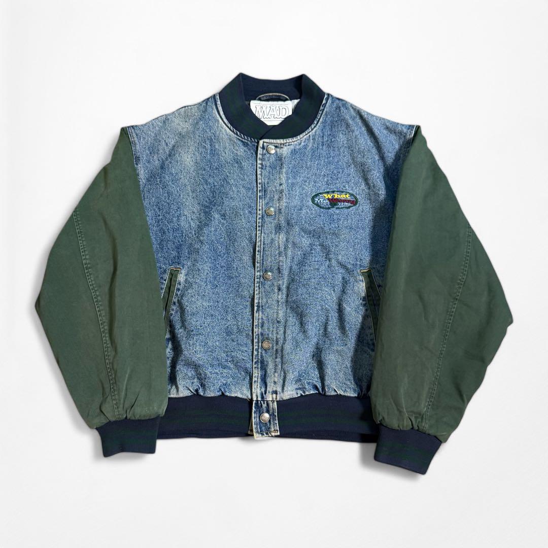90s MAD MAGAZINE マッドマガジン デニム スタジャン ジャケット