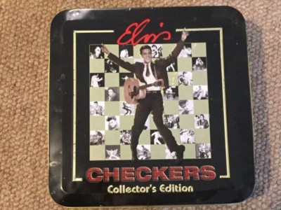 SELTEN: Elvis Draughts (Dame) Brettspiel *WIE NEU*
