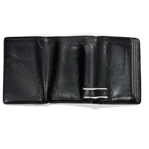 Buxton Lot of 2 Black Mens Trifold Leather Wallet & Slim Front Pocket ID - Picture 8 of 10