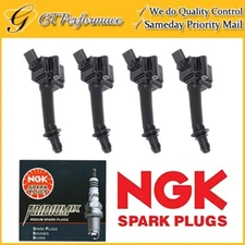 Quality Ignition Coil & NGK Spark Plug 4PCS Set for 2016-2019 Buick Cascada 1.6L