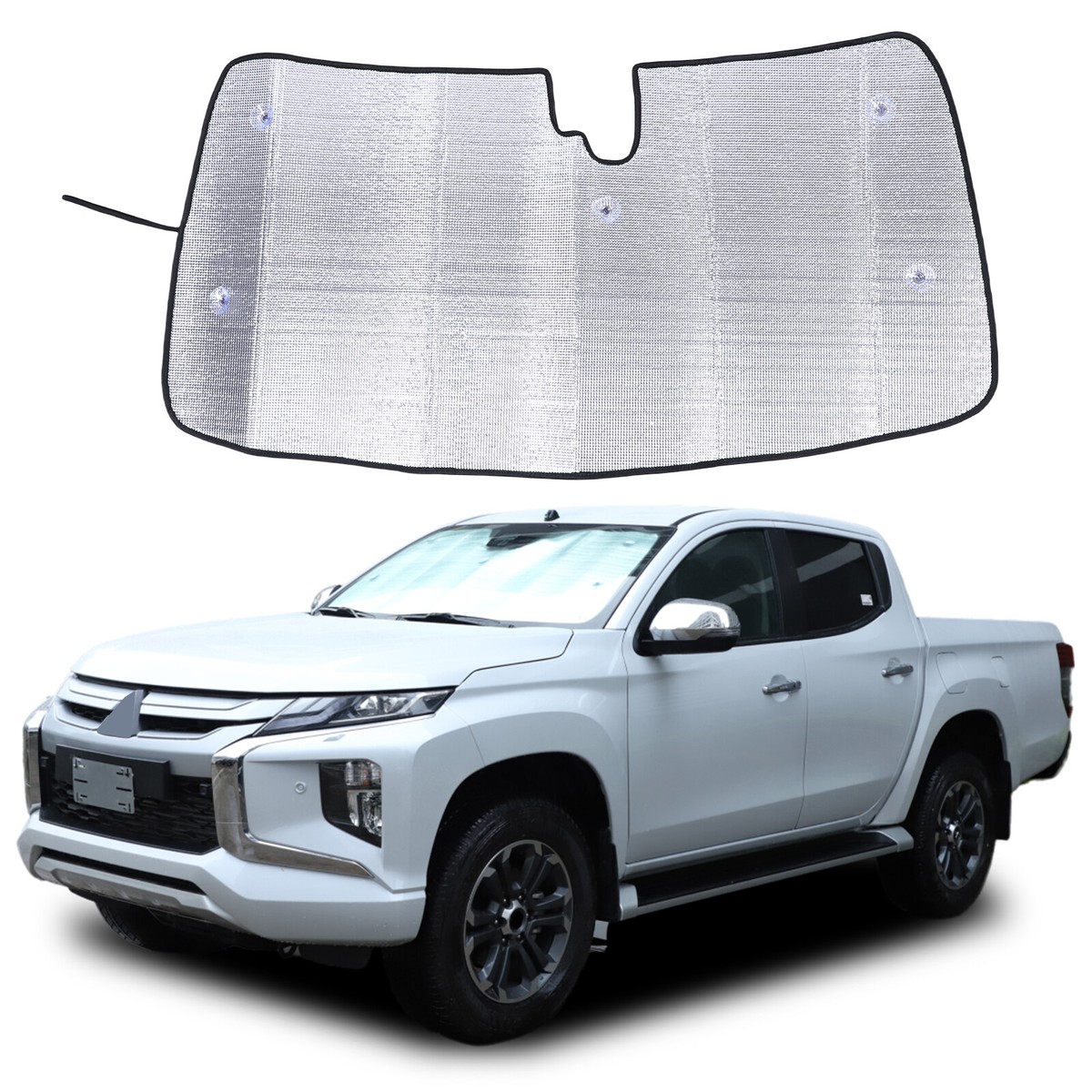 Front Windshield Sunshade Kit For Mitsubishi LC200 Triton 2019-23