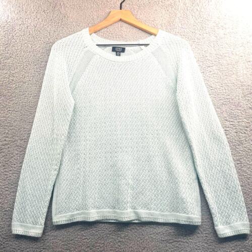 JONES NEW YORK Sweater Womens Small Sea Green Pullover Coastal Preppy Casual - Picture 2 of 8