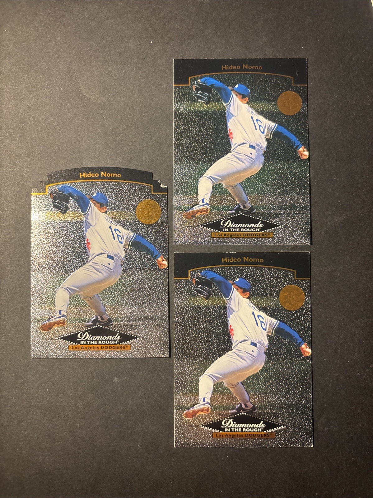 (3) 1995 SP Championship Series Rookie Hideo Nomo Dodgers + Die-Cut Parallel