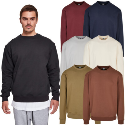 Urban Classics Crewneck Sweatshirt Sweater Pullover Rundhals Basic Men S-5XL 