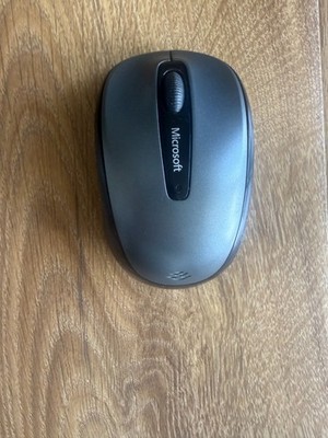 Microsoft Black Wireless Mobile Mouse 3500 Model 1571 w/USB Dongle Tested Works