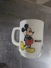 Vintage Fire King Anchor Hocking Disney Milk Glass Mickey Mouse Cup Mug