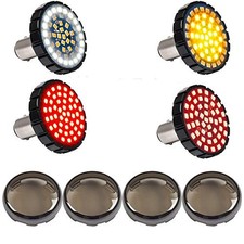DTR2017 1157 Front 1157 Rear LED Turn Signal, 2 Inch Bullet Motorcycle Brake