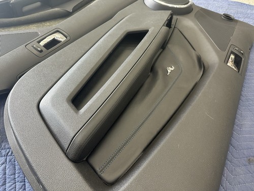 2010-2014 Ford Mustang Door Panels Black Pair LH RH Premium Leather OEM Shaker - Picture 11 of 14