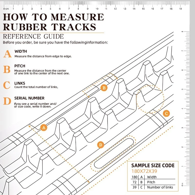 2rubber tracks 7 inches 180 x 72 x 37 Standard Duty Fits Kubota Fits Yanmar,Gehl - Image 3 of 4