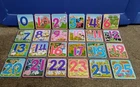 Vintage Little People Double Sided Flashcards Numbers & Alphabet Cards