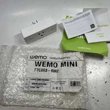 REFUR WeMo WiFi Mini Smart Plug - White (F7C063) Works with Nest Alexa Google