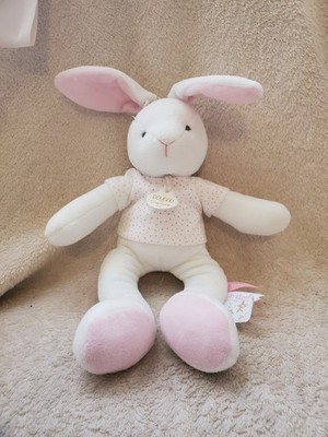 DouDou et Compagnie White Bunny Rabbit Plush 10  Baby Easter Spring Stuffed