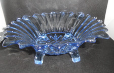 ART DECO Glasschale um 1930 - Pressglas hellblau