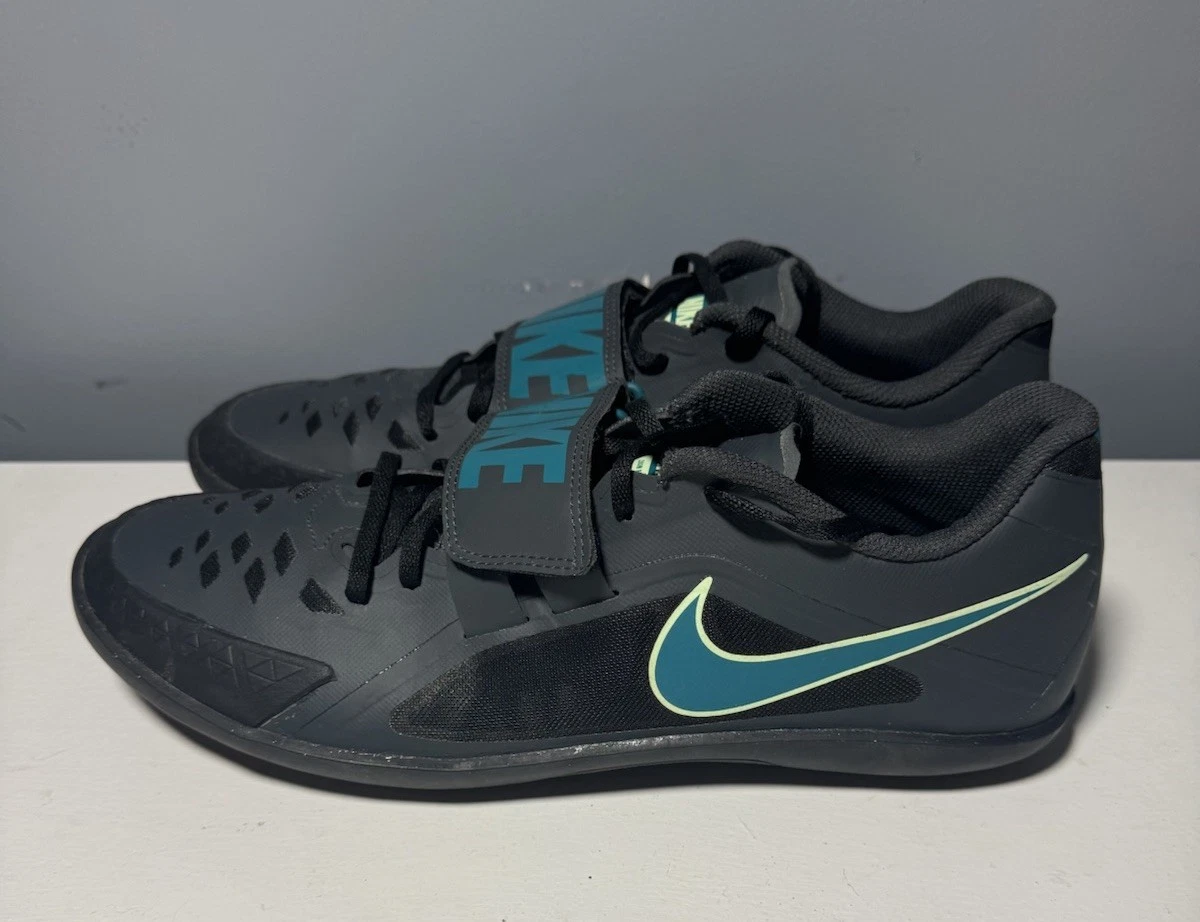 Nike Zoom Rival SD 2 Black Green Throwing Shoes Mens Size 12 Track & Field.