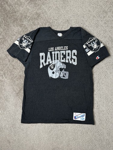 Rare Vintage Mens Jersey 80s Champion Los Angeles Raiders Made in USA, Size L