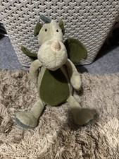 JellyCat J3576 Dylan Dragon Sensory Green 9” Soft Toy Plush with bell & Crinkle 
