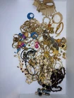 Grandmas Vintage Jewelry Costume gold tone Over 2 LBs