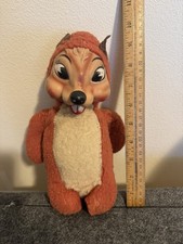 RARE 1950's Rushton Brown Chipmunk Toy Plush Rubber Face Doll