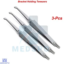 Dental Bracket Holding Tweezers Orthodontic Direct Bonding Placing Instruments