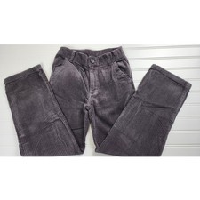 Gymboree Boys Gray Corduroy Pants Size 8 Adjustable Waist Soft Feel Casual