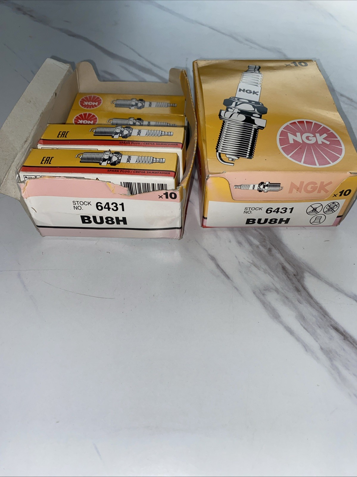 17 NGK BU8H Spark Plugs 6431 Marine Outboard Mercury Yamaha Boat NOS