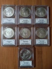 2011 S/W $1 Silver Eagle PCGS MS 70 Mercanti signed (lot of 7 coins)