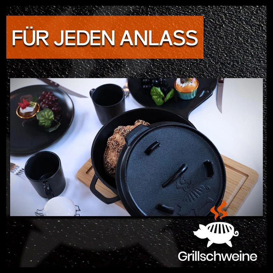 Grillschweine Dutch Oven - Feuertopf - BBQ - Schmortopf - Deckelheber - Grillen - Bild 2 von 4