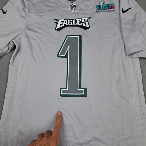 Nike Philadelphia Eagles Jersey Men's Small Jalen Hurts Super Bowl On Field NWT - Picture 9 of 16