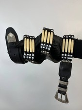 Vintage Designer Hype Belt Black Crystal Leather UNISEX