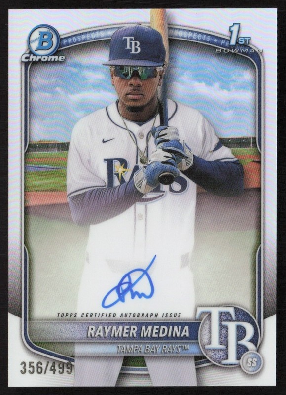 2025 Bowman Chrome Prospect Refractor 356/499 Raymer Medina Auto #CPA-RM GS1
