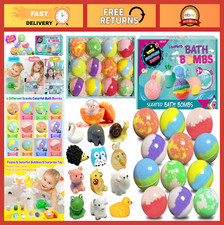Kids Bath Bombs with Surprise Toys, 12pc Natural Bubble Fizz Gift Set