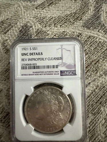 1921 S Morgan Silver Dollar Cleaned XF Details San Francisco Mint