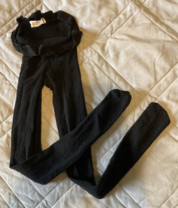 Body Wrappers Black Dance Fishnet Seamless Tights Stockings Women's Size S/M A61