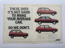 Original 1985 Fiat Panda Uno Regata Strada Abarth 130 TC Magazine Advert Retro